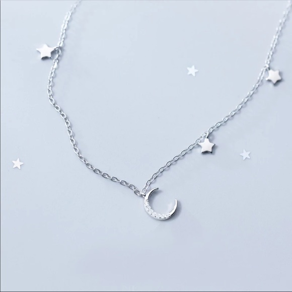 Jewelry - Sterling Silver 925 Star Moon Necklace
